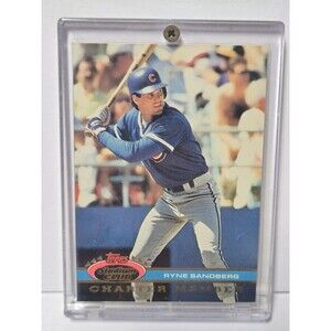 1991 Stadium Club Charter Member Ryne Sandberg Chicago Cubs Baseball Card 9E